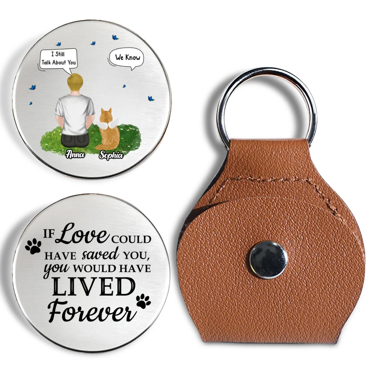 Not Even Love Could Save My Cat - Personalized Custom Pocket Hug - Image 8