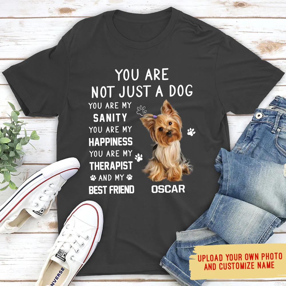 Not Just Dog Photo - Personalized Custom Photo Unisex T-shirt - Image 4