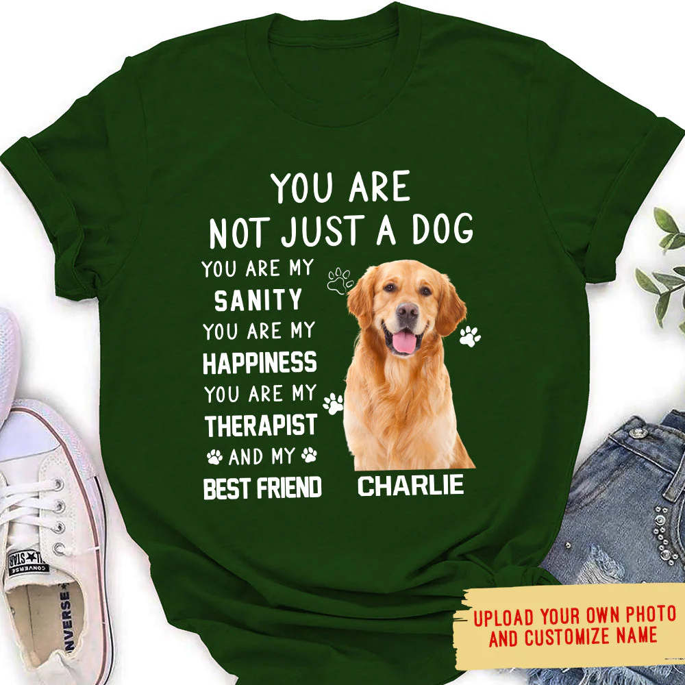 Not Just Dog Photo - Personalized Custom Photo Women's T-shirt - Image 2