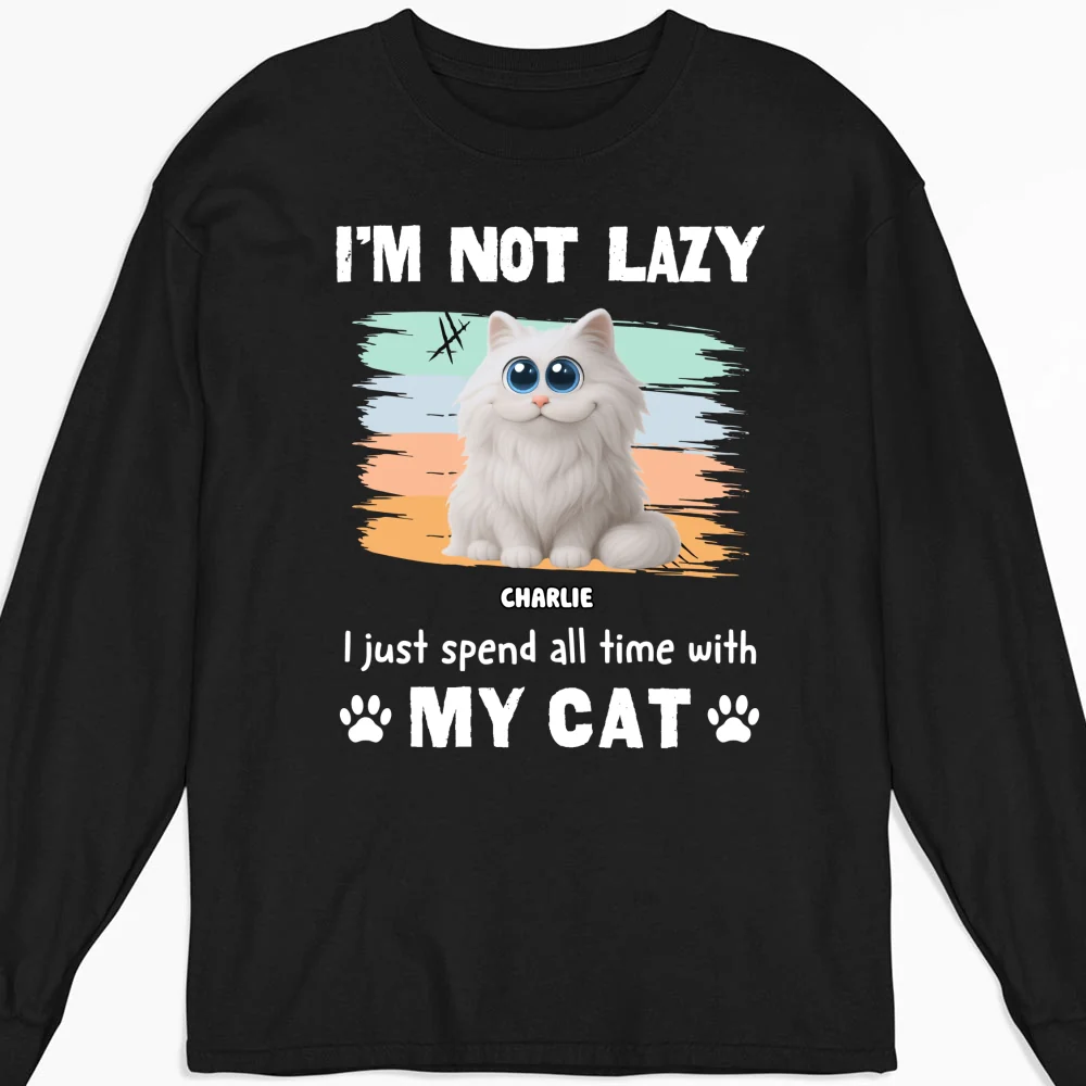 Not Lazy But Do Not Care - Personalized Custom Long Sleeve T-shirt - Image 5