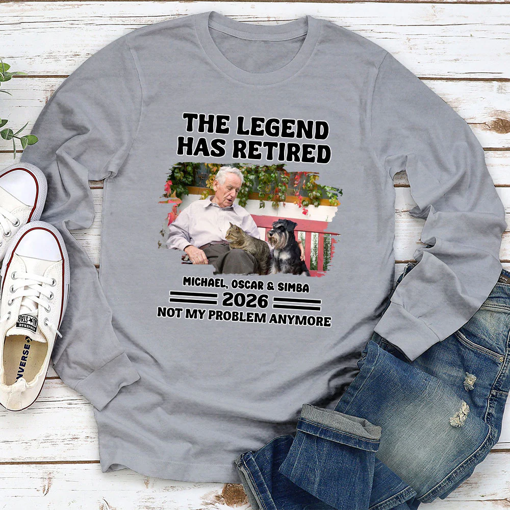 Not My Problem Dad Ver Photo - Personalized Custom Long Sleeve T-Shirt - Image 2