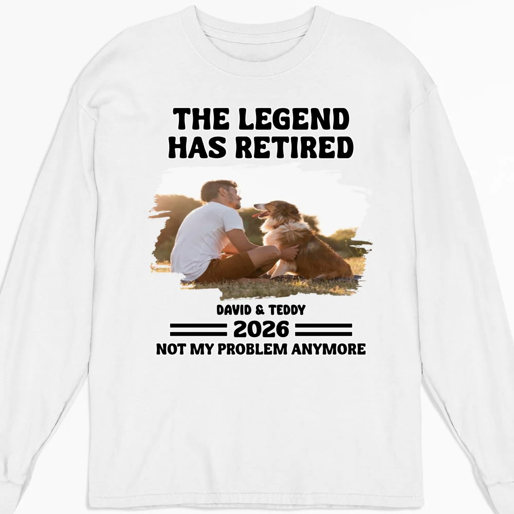 Not My Problem Dad Ver Photo - Personalized Custom Long Sleeve T-Shirt - Image 4