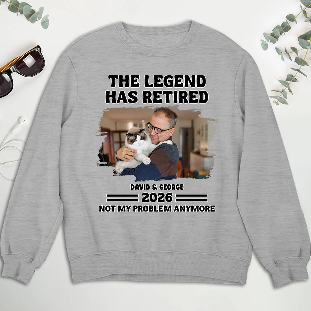 Not My Problem Dad Ver Photo- Personalized Custom Sweatshirt - Image 2