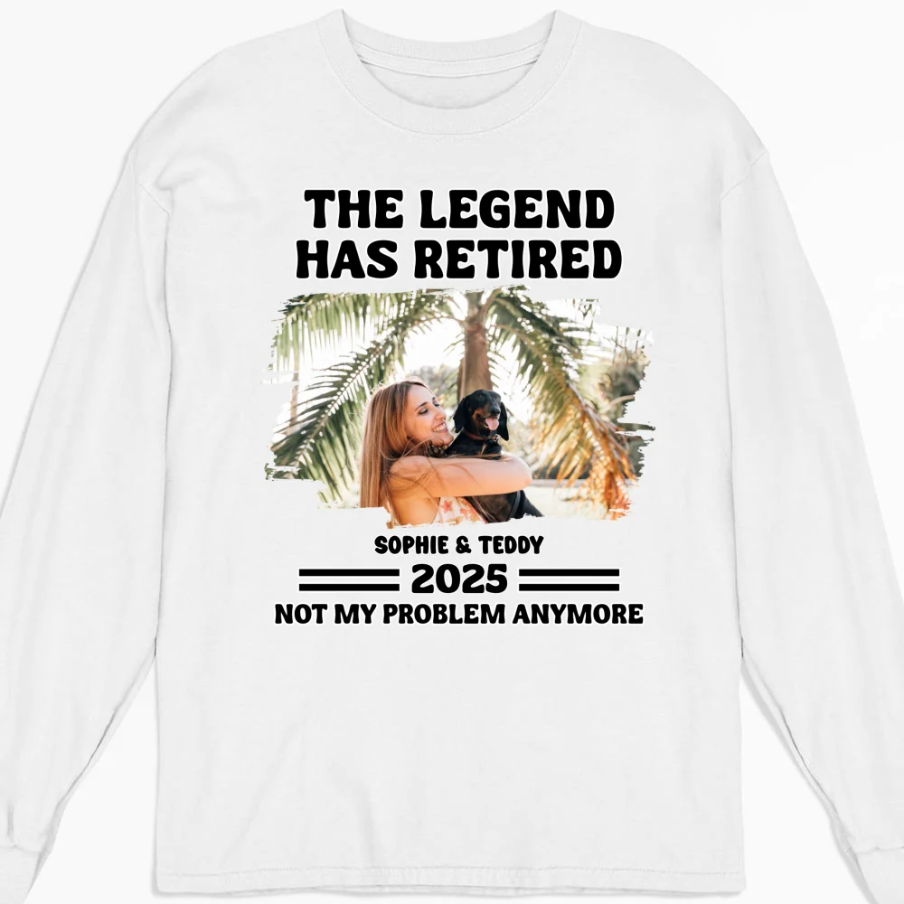Not My Problem Photo - Personalized Custom Long Sleeve T-Shirt - Image 3