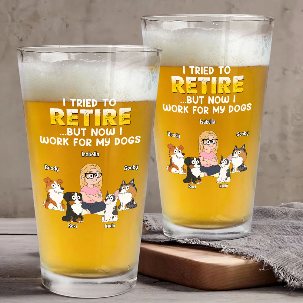 Not Retire Yet - Personalized Custom Beer Glass - Image 4