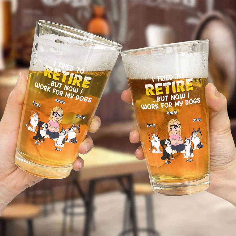 Not Retire Yet - Personalized Custom Beer Glass - Image 5