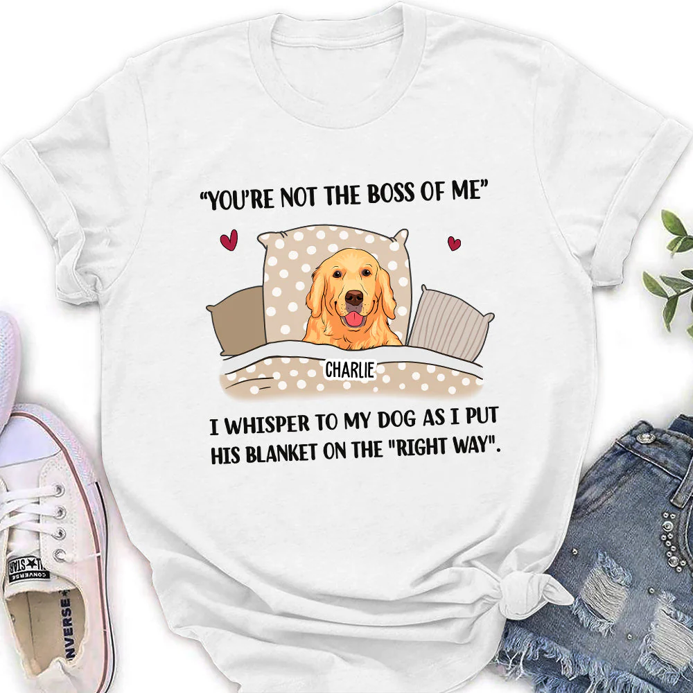 Not The Boss - Personalized Custom Women's T-shirt - Image 2