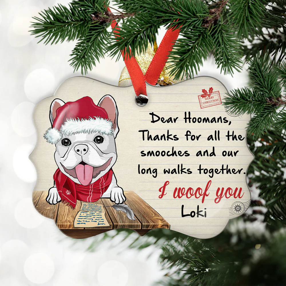 Note From Dog - Personalized Custom Aluminum Ornament - Image 2