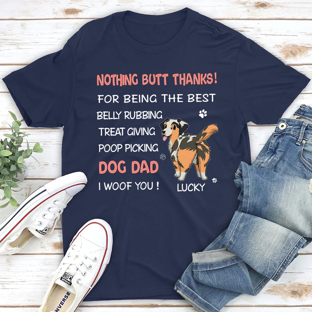 Nothing Butt Thanks - Personalized Custom Unisex T-shirt - Image 5