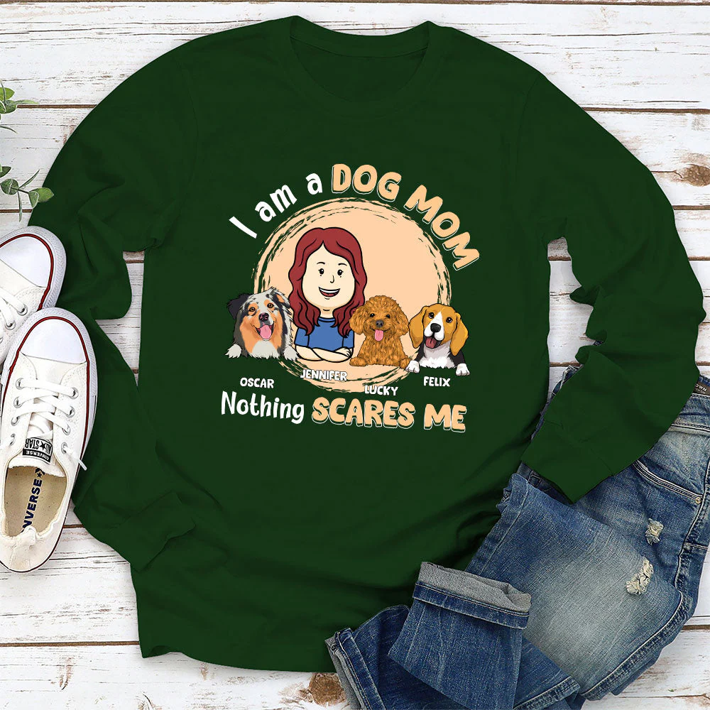 Nothing Really Scares Me - Personalized Custom Long Sleeve T-shirt - Image 3