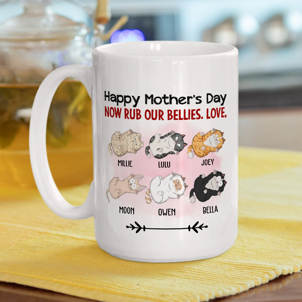 Now Rub My Belly - Personalized Custom Coffee Mug - Image 6