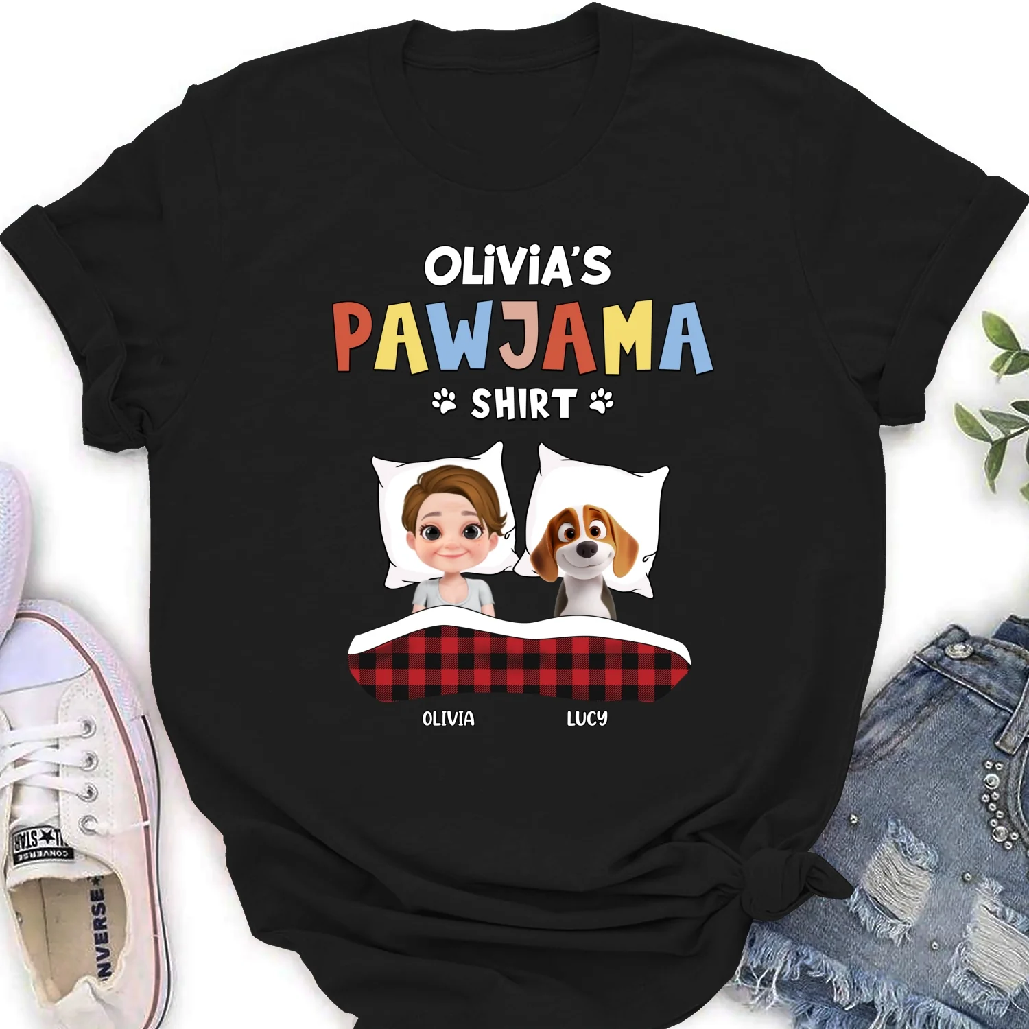 Official Pawjama - Personalized Custom Women's T-shirt - Image 6