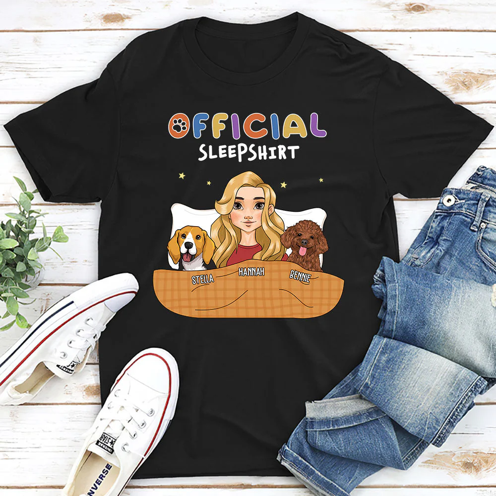 Official Sleeping Shirt - Personalized Custom Unisex T-shirt - Image 2