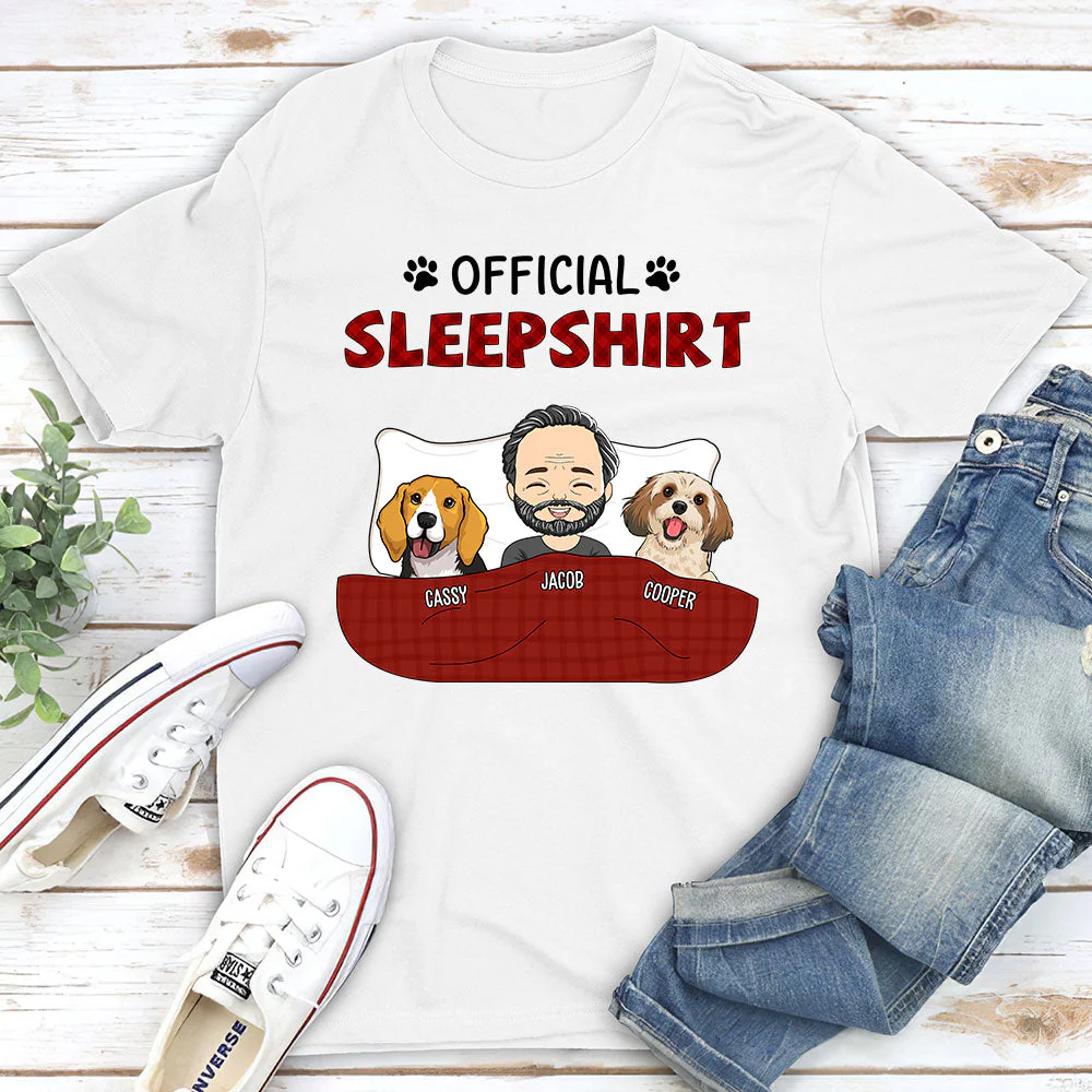 Official Sleepshirt Red - Personalized Custom Unisex T-shirt - Image 2