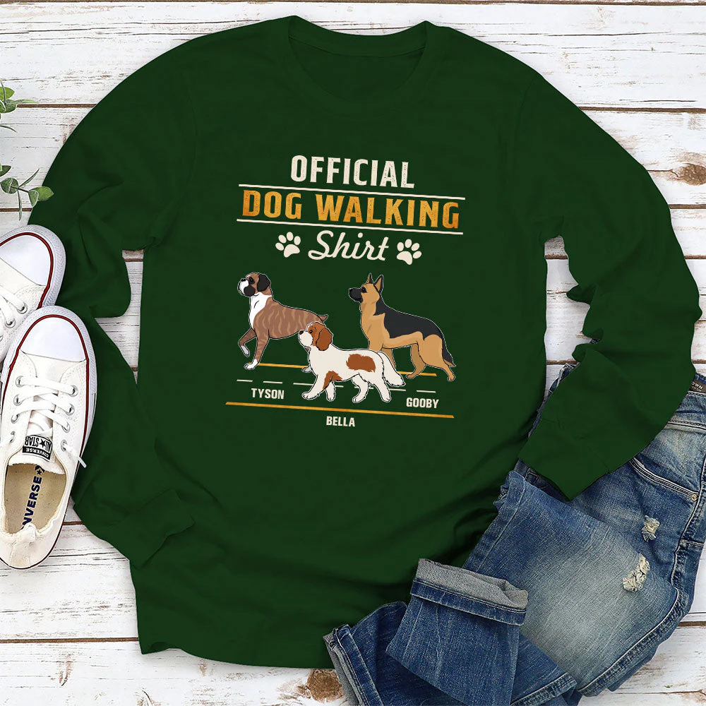 Official Walking Shirt - Personalized Custom Long Sleeve T-shirt - Image 3