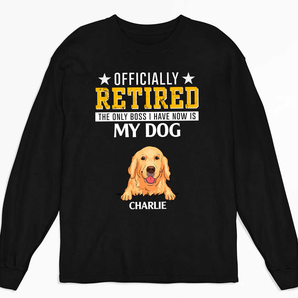 Officially Retired - Personalized Custom Long Sleeve T-shirt
