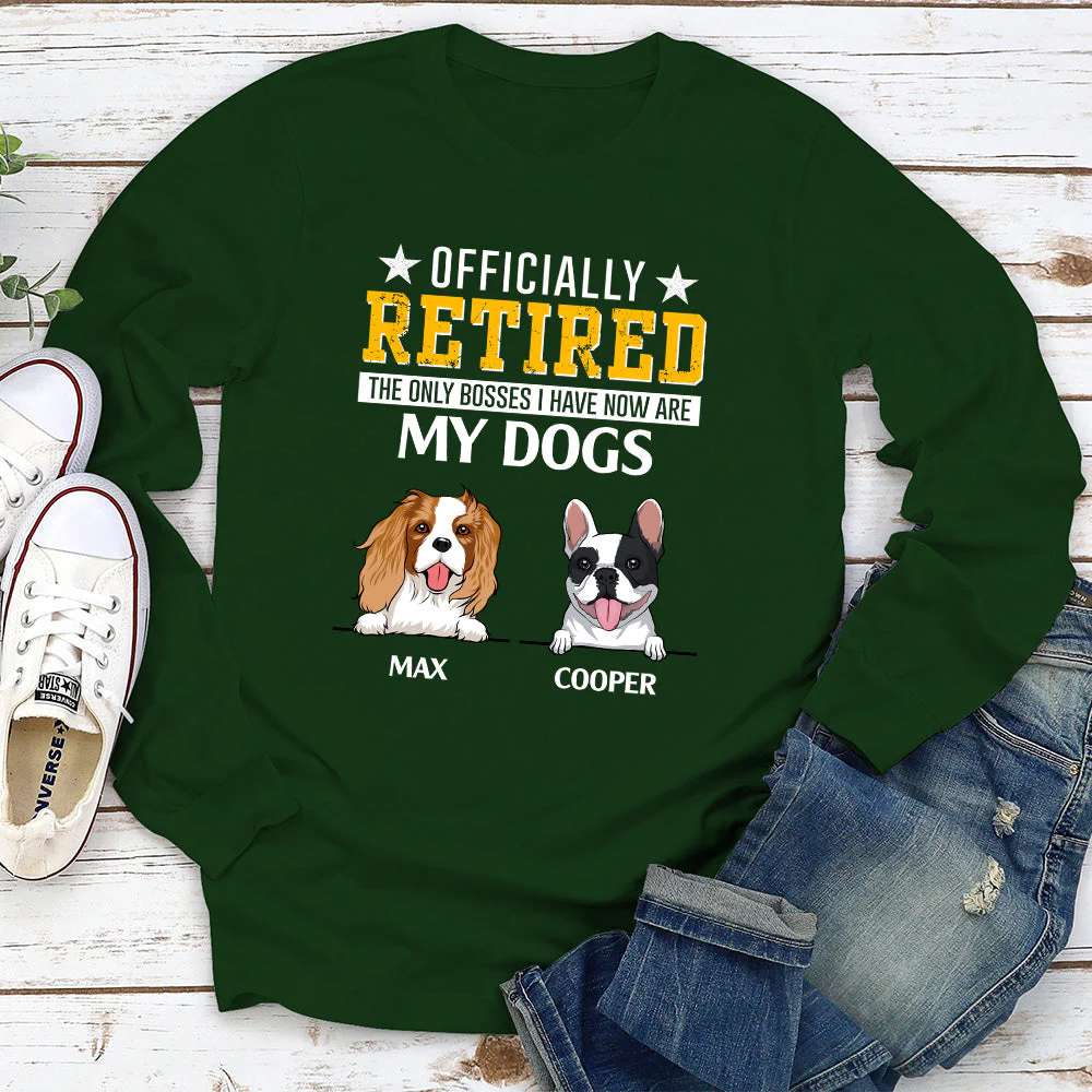 Officially Retired - Personalized Custom Long Sleeve T-shirt - Image 3