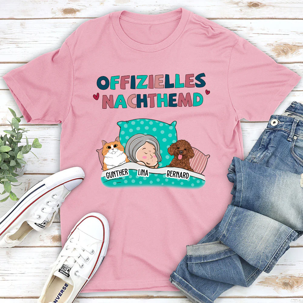 Offizielles Nachthemd Für Haustierbesitzer - Personalisiertes Premium T-Shirt - Image 3