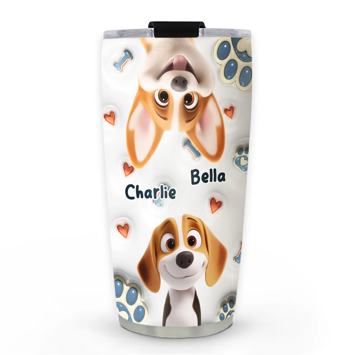 Oh My Dogs Are Adorable - Personalized Custom 3D Inflated Effect Tumbler