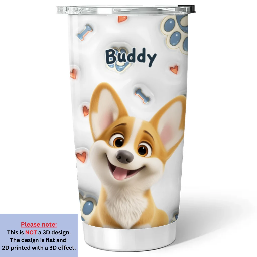 Oh My Dogs Are Adorable - Personalized Custom 3D Inflated Effect Tumbler - Image 5