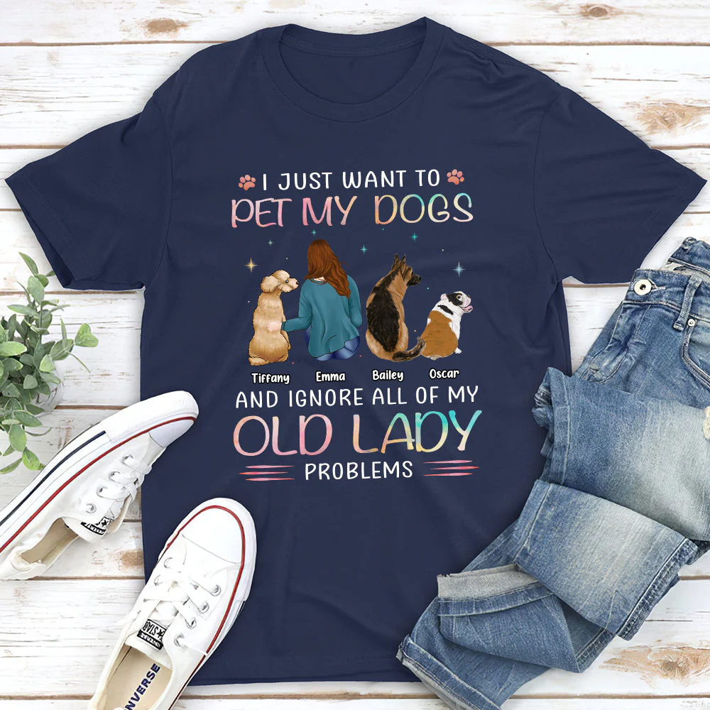 Old Lady Problem - Personalized Custom Unisex T-shirt - Image 5