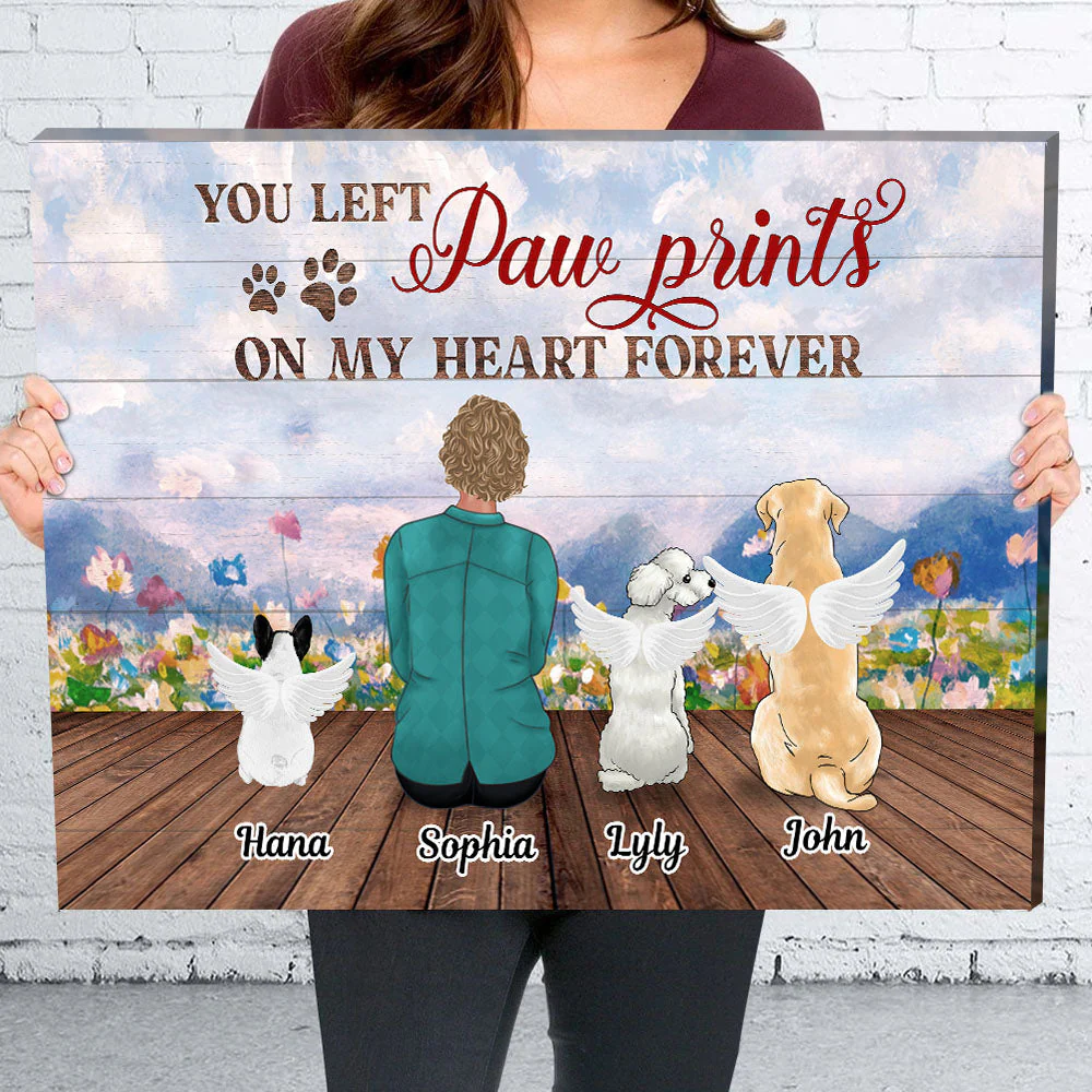 On My Heart Forever - Personalized Custom Canvas Print - Image 2