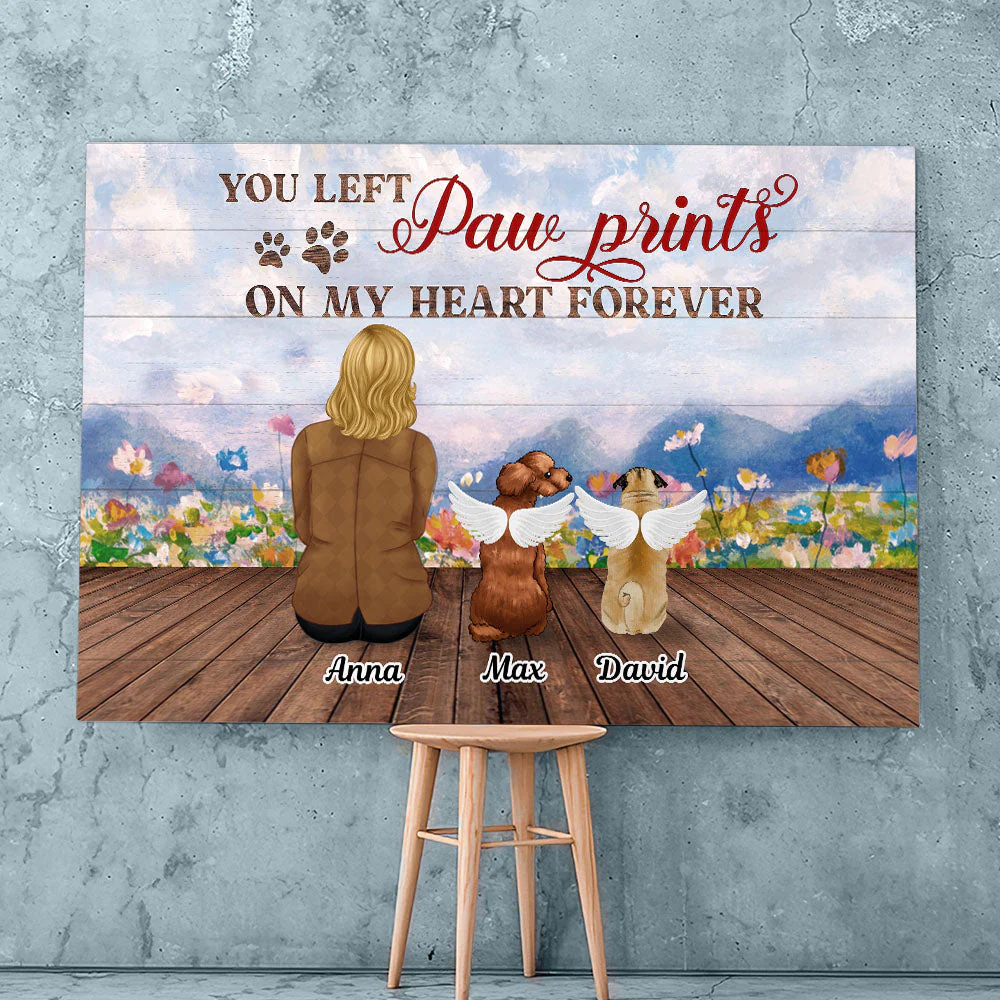 On My Heart Forever - Personalized Custom Canvas Print - Image 3