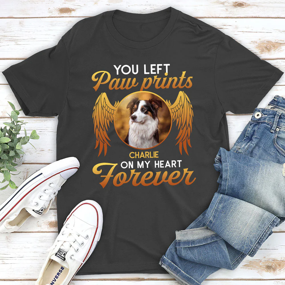 On My Heart Forever - Personalized Custom Unisex T-shirt - Image 4
