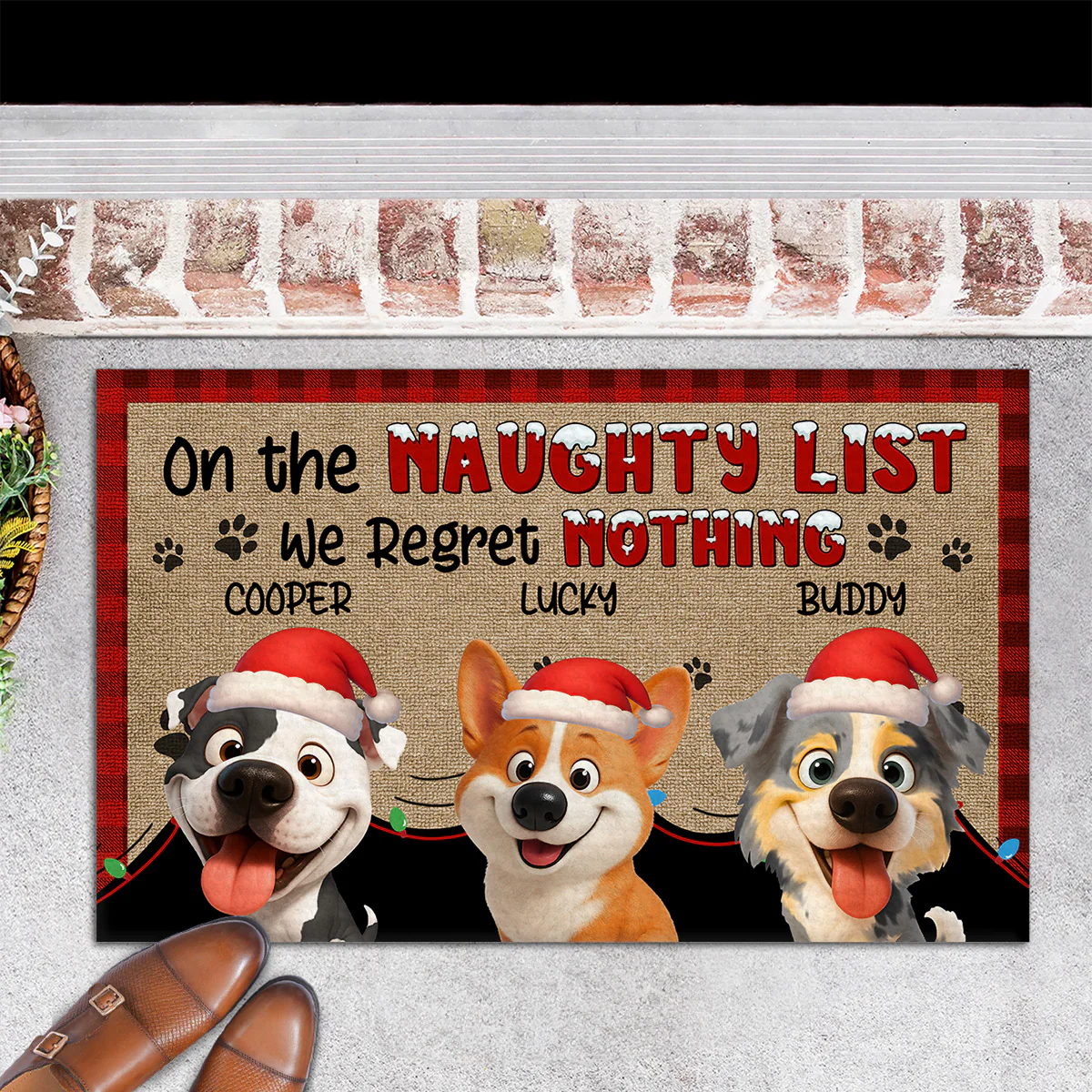 On Naughty List - Personalized Custom Doormat - Image 6