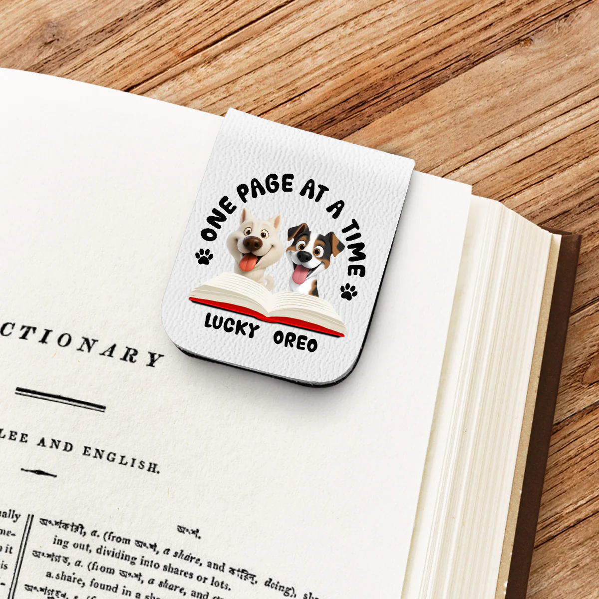 One Page Once - Personalized Custom Leather Bookmark - Image 3