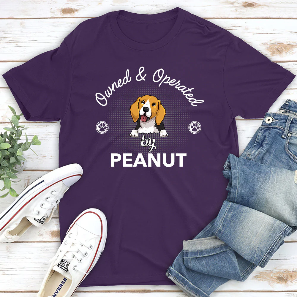 Operated By Dog - Personalized Custom Premium T-shirt - Image 2