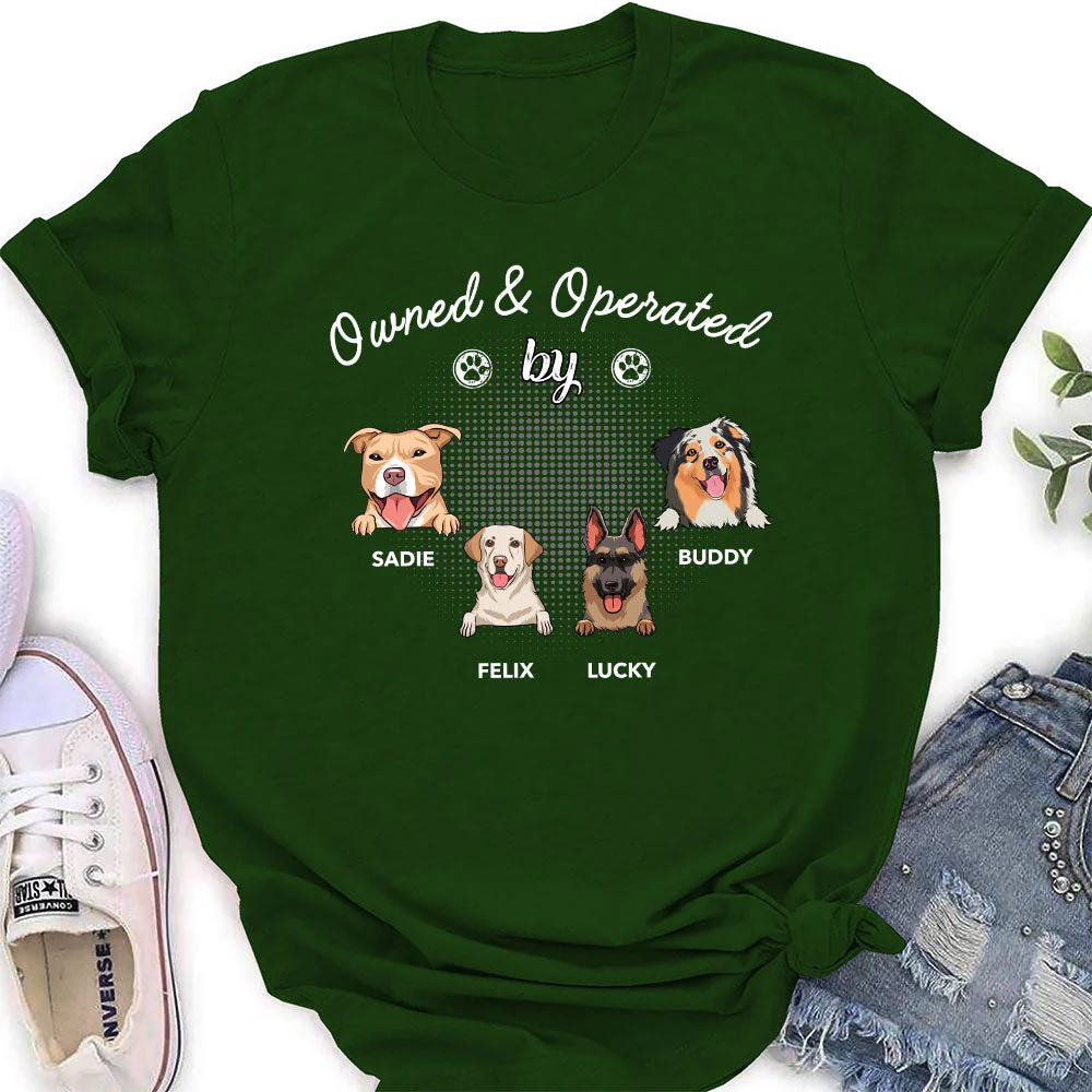 Operated By Dog - Personalized Custom Women's T-shirt - Image 5