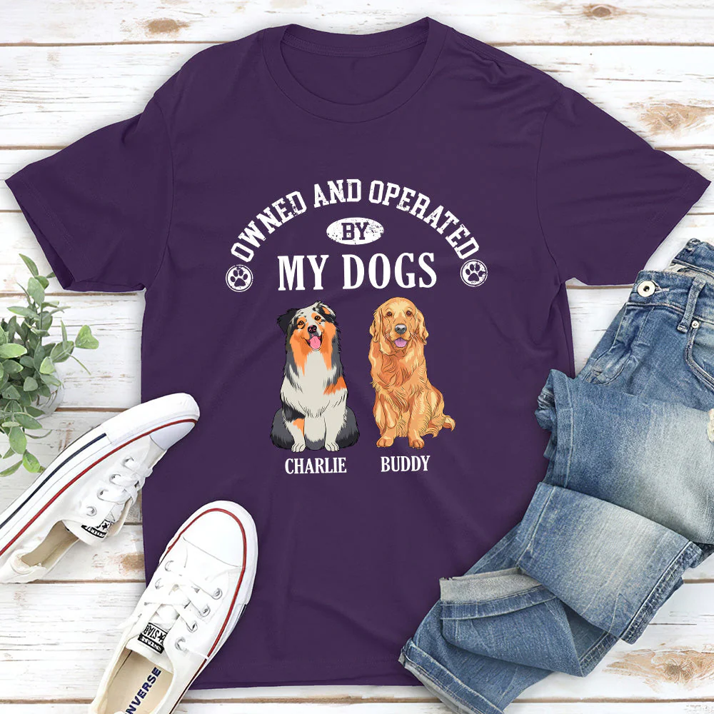 Operated By My Dog - Personalized Custom Unisex T-shirt - Image 4