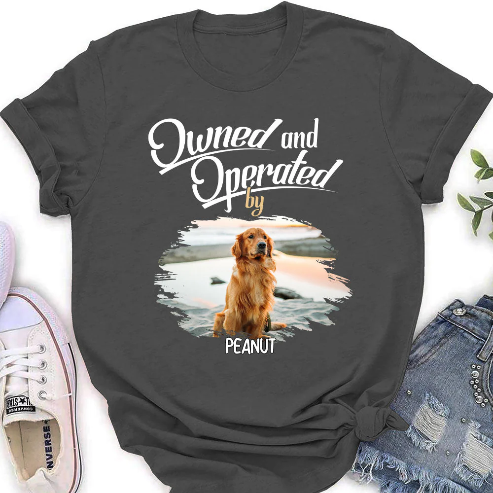 Operated By My Furbaby - Personalized Custom Women's T-shirt - Image 4