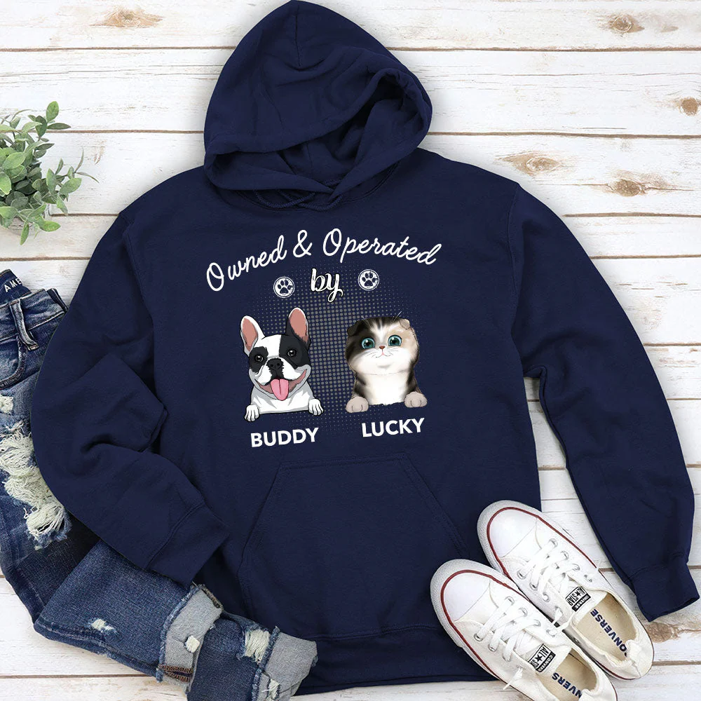 Operated By Pet - Personalized Custom Hoodie - Image 2
