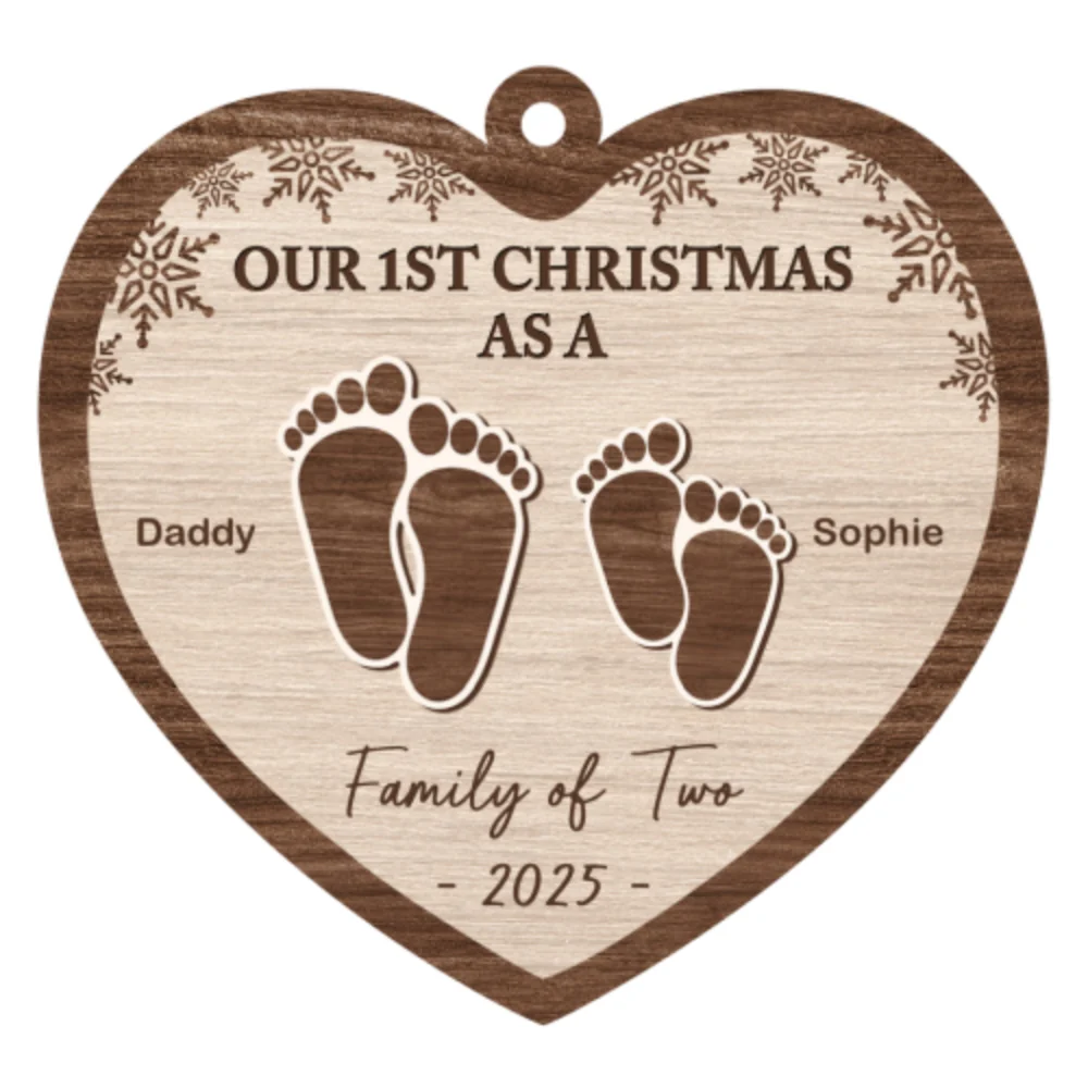 Our 1st Christmas Family - Personalized Custom Acrylic Ornament - Image 6
