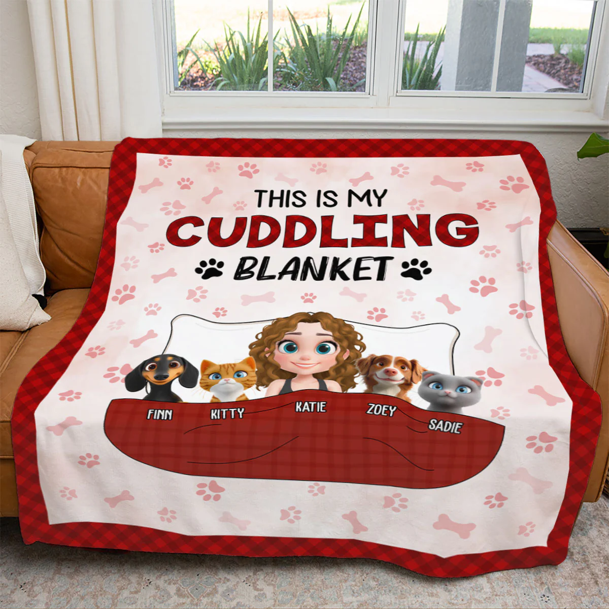 Our Baby Pets Cuddling Blanket - Personalized Custom Fleece Blanket - Image 3