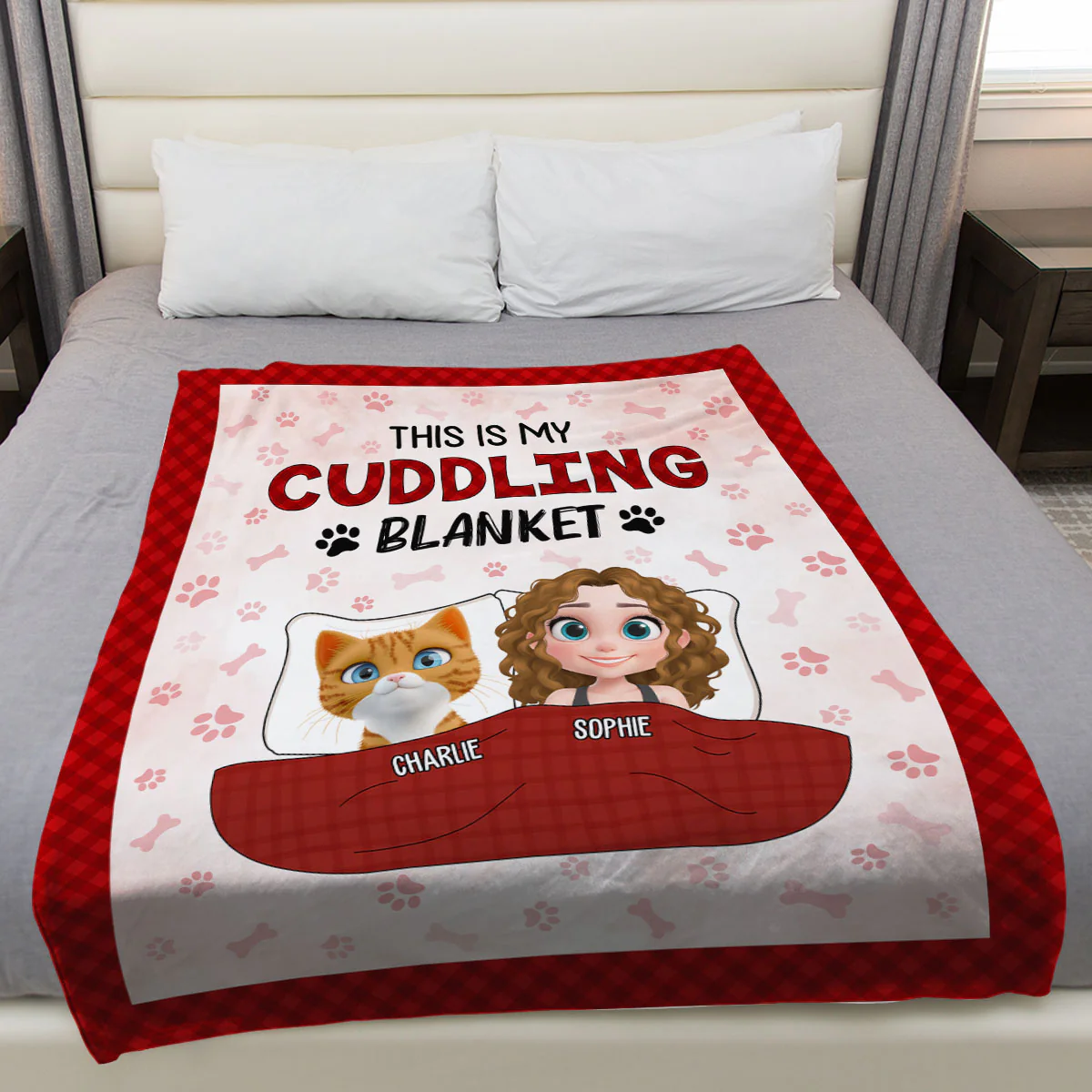 Our Baby Pets Cuddling Blanket - Personalized Custom Fleece Blanket - Image 5