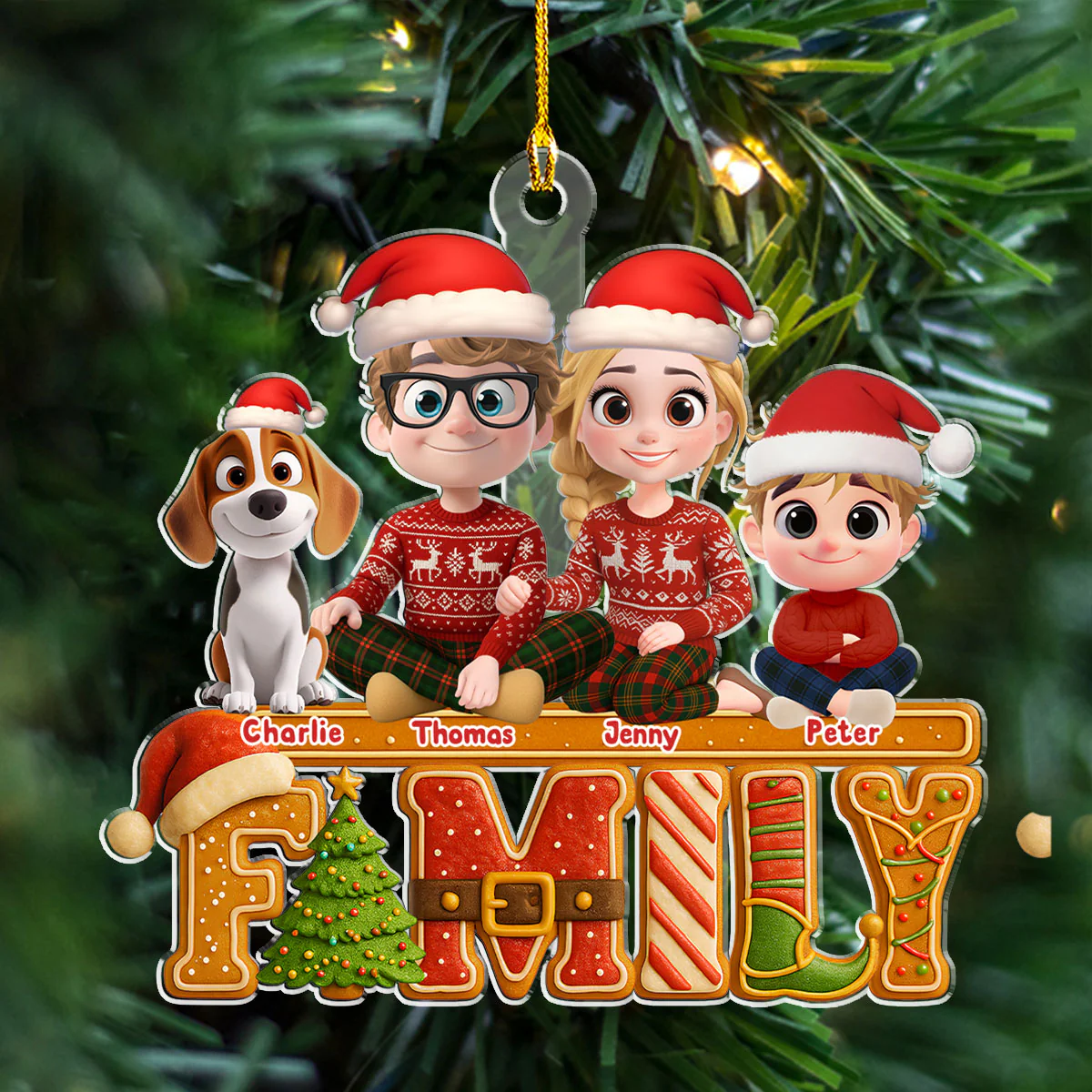 Our Christmas Cake Crew - Personalized Custom Acrylic Ornament - Image 2