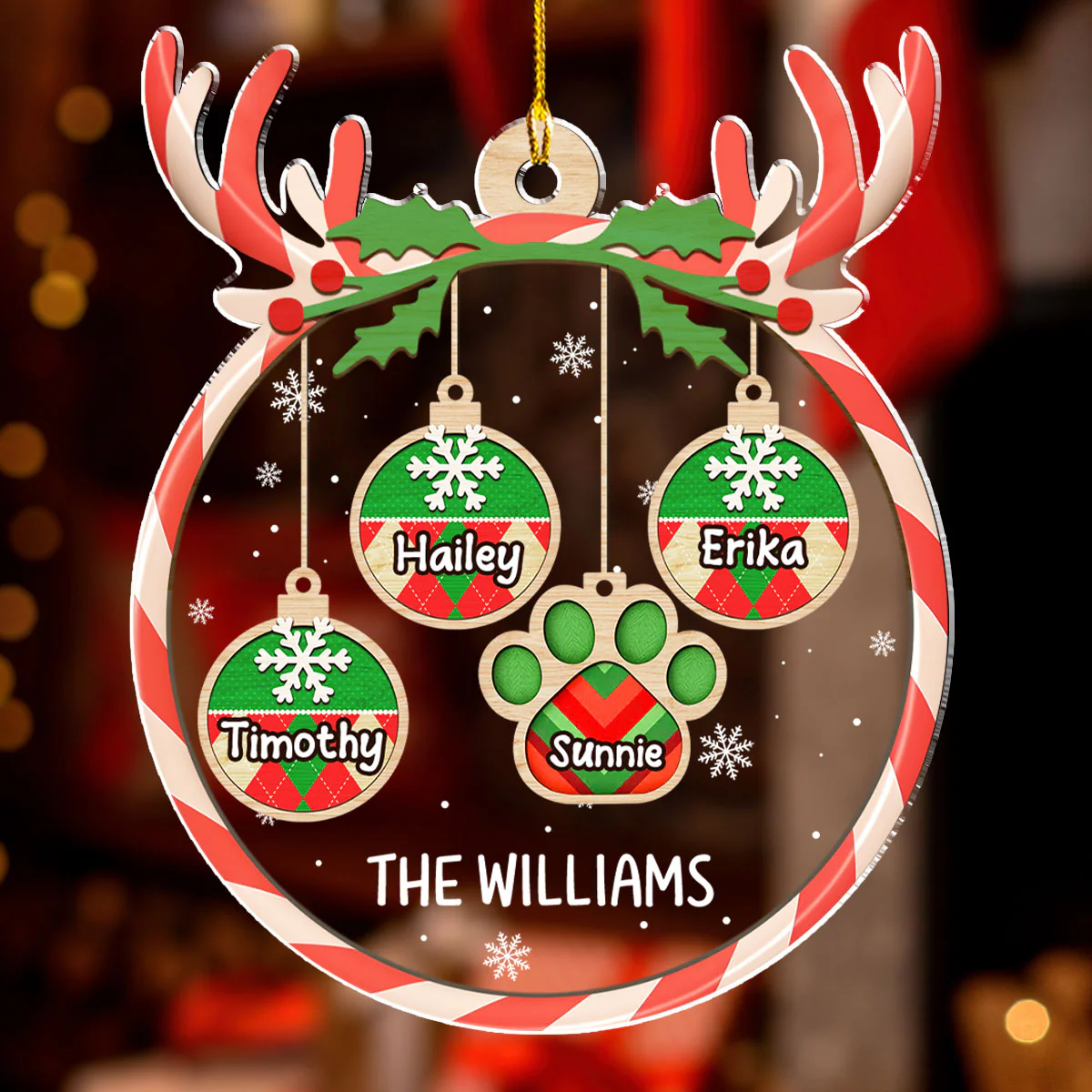 Our Christmas - Personalized Custom Acrylic Ornament - Image 2