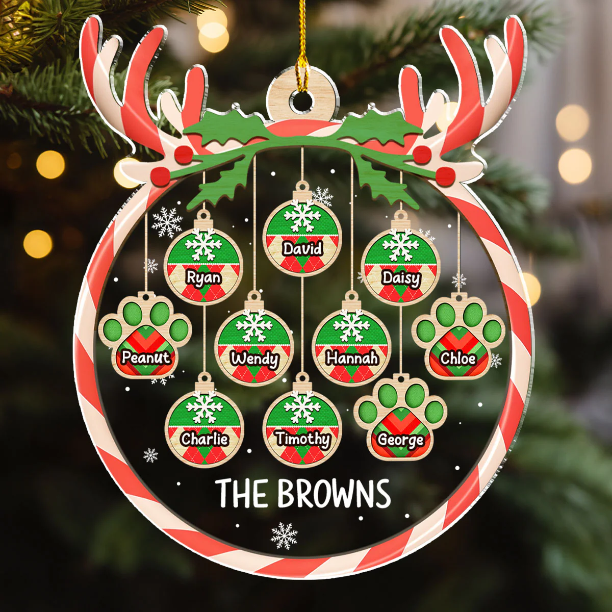 Our Christmas - Personalized Custom Acrylic Ornament - Image 4