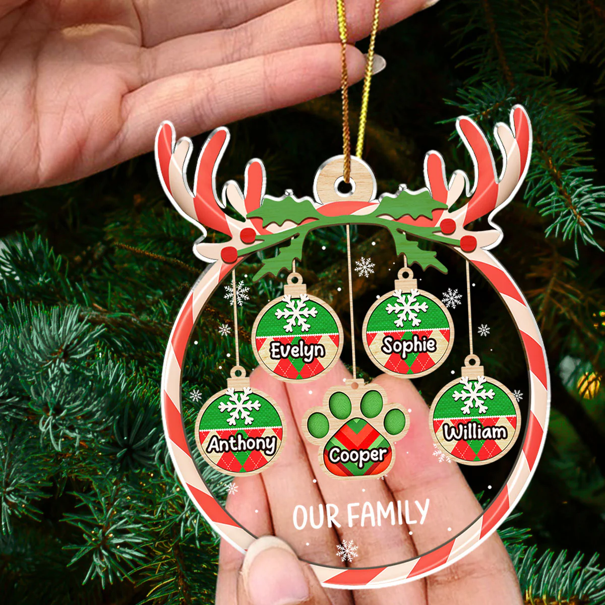 Our Christmas - Personalized Custom Acrylic Ornament - Image 5