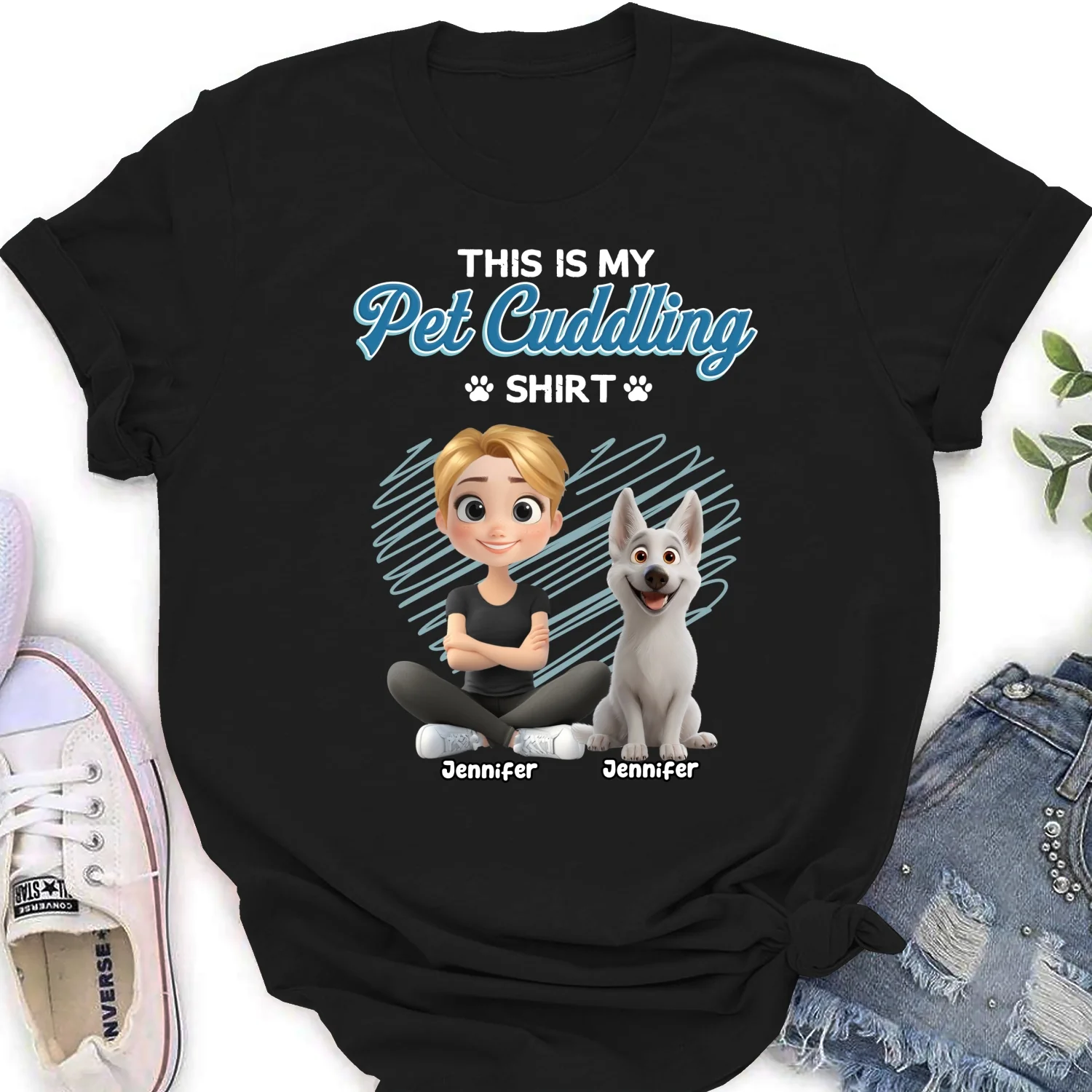 Our Cudding Cute Shirt Ver Pet - Personalized Custom Women's T-Shirt - Image 6
