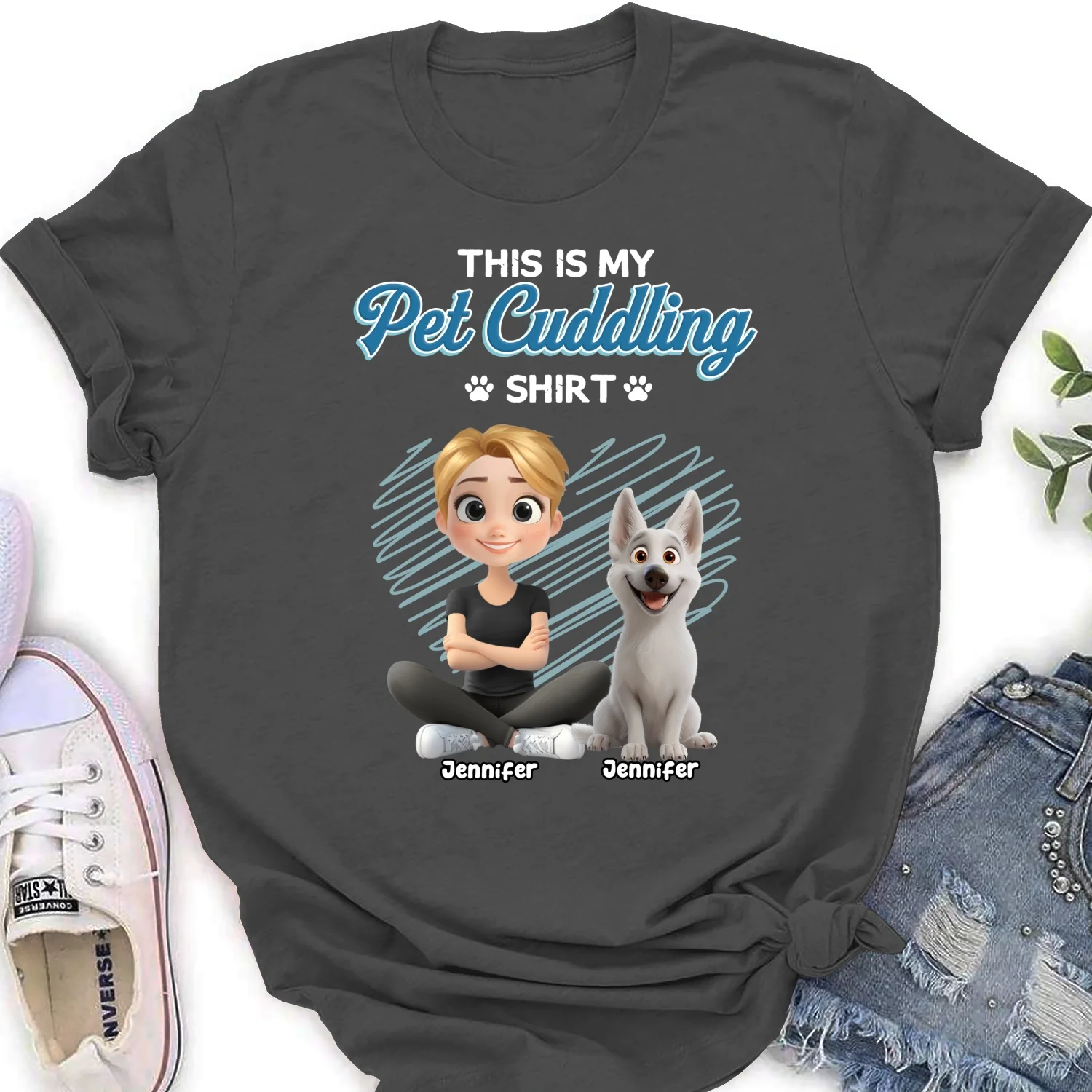 Our Cudding Cute Shirt Ver Pet - Personalized Custom Women's T-Shirt - Image 9