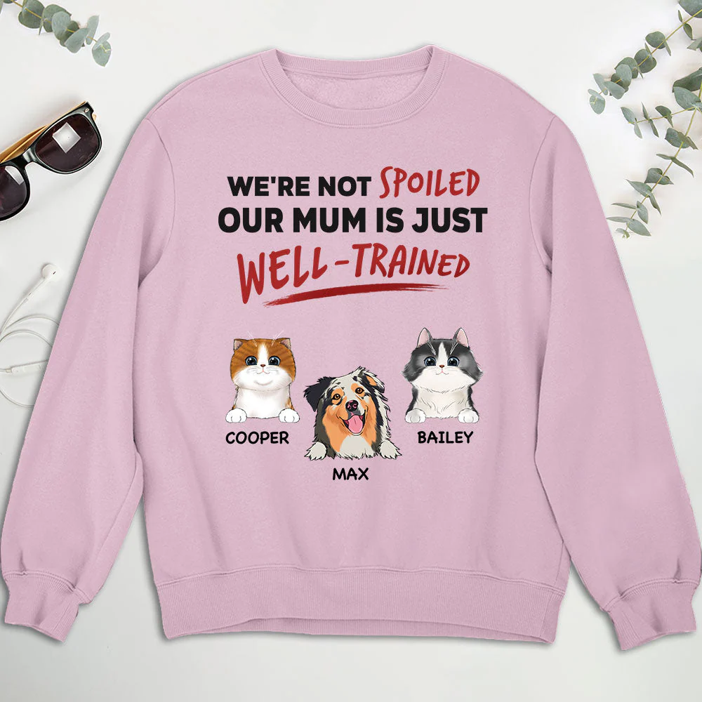 Our Dad Is Just Well Trained - Personalized Custom Sweatshirt - Image 4