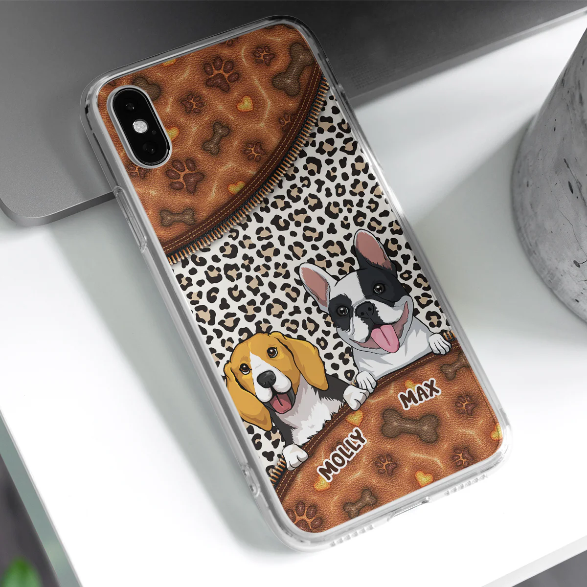 Our Dogs - Personalized Custom 3D Inflated Effect Phone Case - Image 3