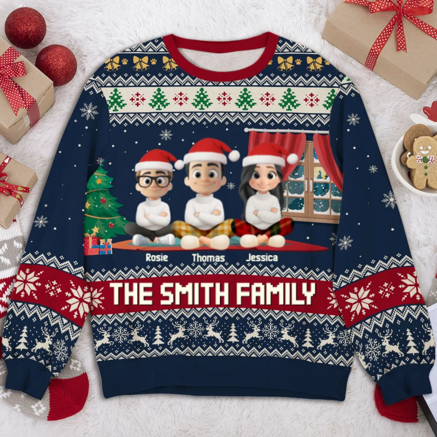 Our Family 2025 - Personalized Custom All-Over-Print Sweatshirt - Image 9