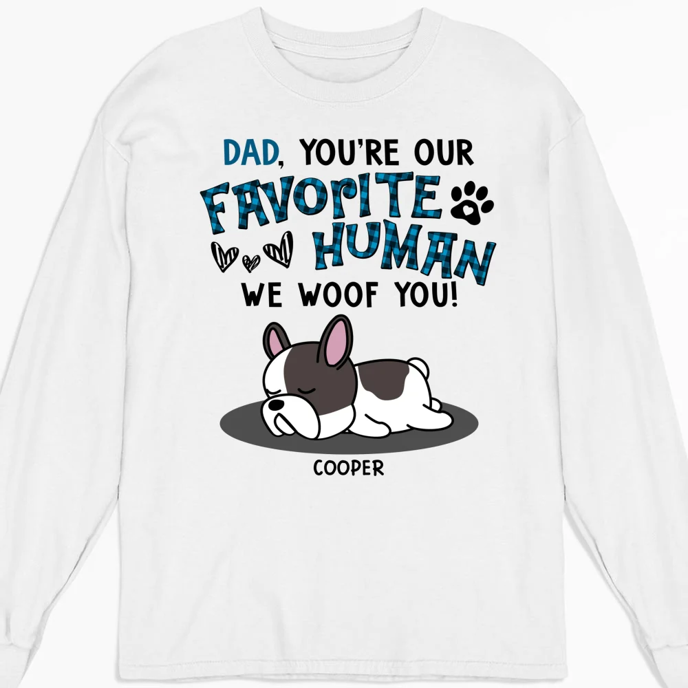 Our Favorite Dog Mom Dad - Personalized Custom Long Sleeve T-shirt - Image 4
