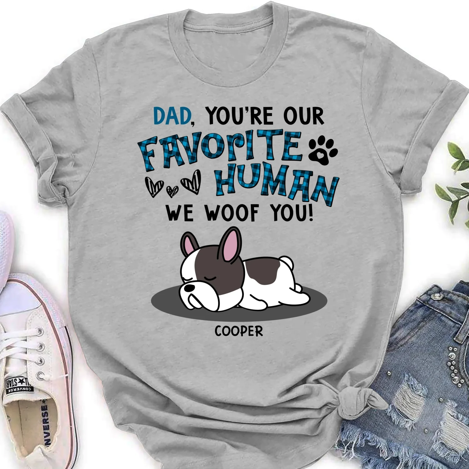 Our Favorite Dog Mom Dad - Personalized Custom Women's T-shirt - Image 6