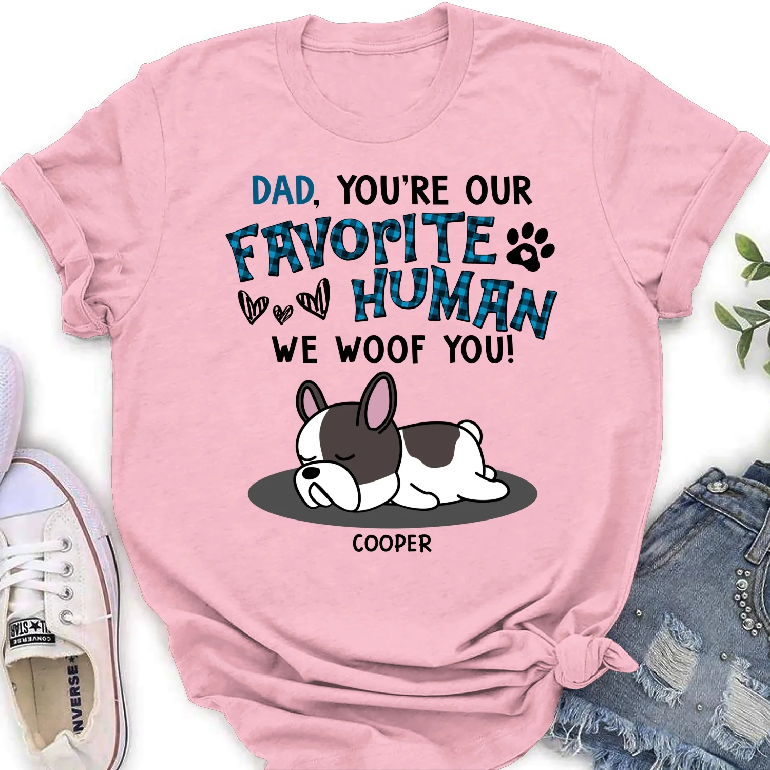 Our Favorite Dog Mom Dad - Personalized Custom Women's T-shirt - Image 7
